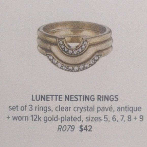 Chloe + Isabel Lunette Nesting Ring Set Stackable Rings - R079 - Picture 3 of 5